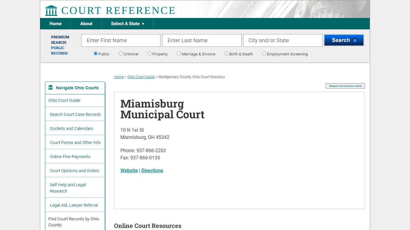 Miamisburg Municipal Court - Courtreference.com