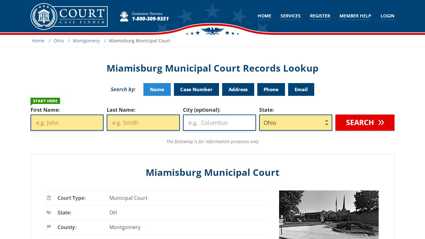 Miamisburg Municipal Court Records Lookup - CourtCaseFinder.com