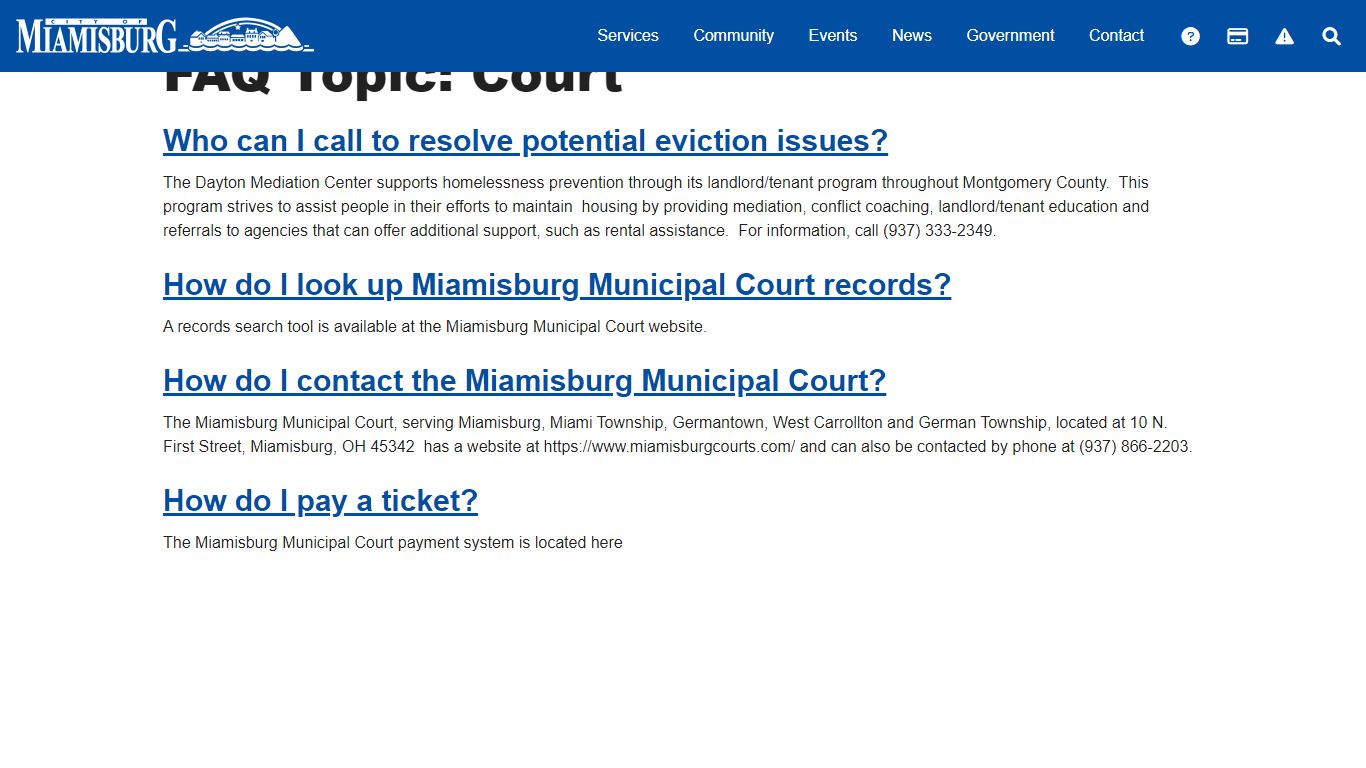Court Archives - Miamisburg, OH